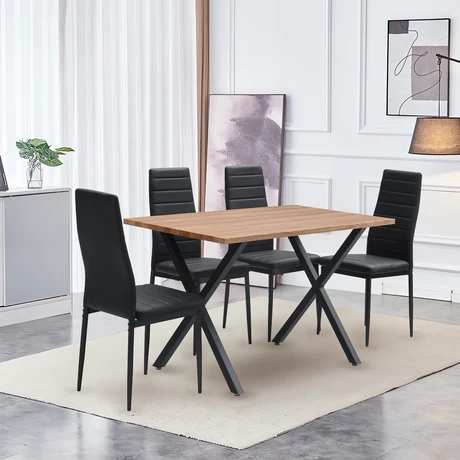 Pack 4 Silla de Comedor Boston Negro