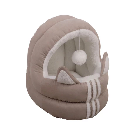 Cama Iglú Mascotas Orejas Gris