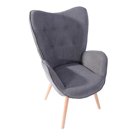 Sitial Kas Acolchado con Apoyabrazos Gris