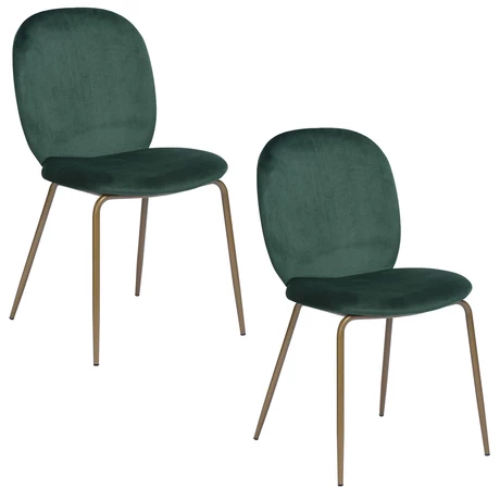 Pack 2 Sillas Comedor Golden Terciopelo - Verde