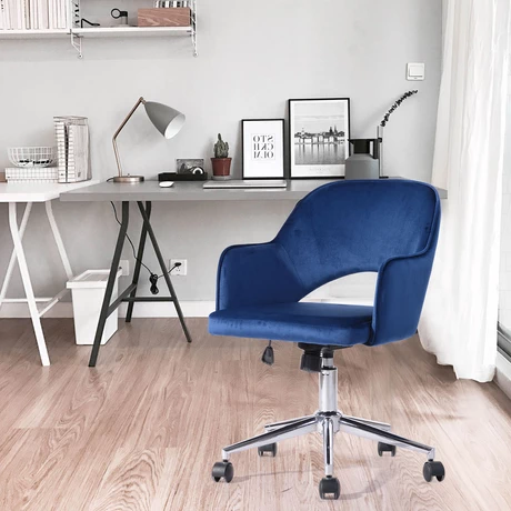 Silla Clarkson de Escritorio con Apoyabrazos Azul