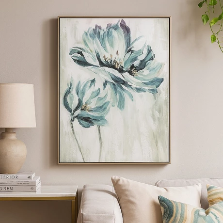 Cuadro Decorativo Flor Turqueza 90x60cm