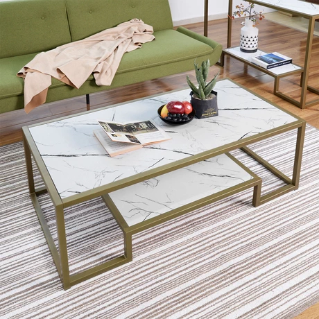 Mesa de Centro Prisma Blanco