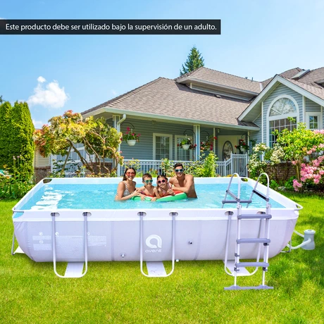 Piscina con Filtro 7020 L 99x200x400 cm Gris