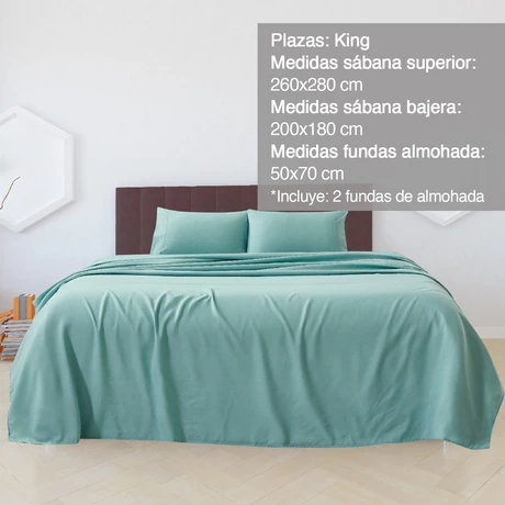 Sábanas de Microfibra Ellie King Verde