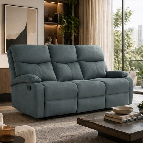 Berger Sofá reclinable Milan 3 cuerpos Gris