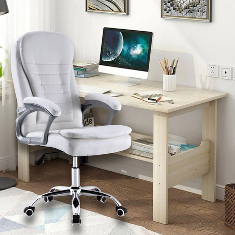 Silla de Oficina Ejecutiva Respaldo Alto Blanco - vista alternativa
