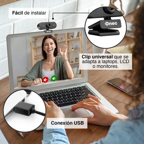 Cámara Web de 720P con Trípode Negro