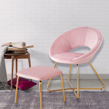 Sitial Poltrona Filippo con Reposapiés Rosa