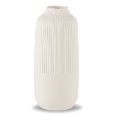 Florero Cerámica Blanco 25cm