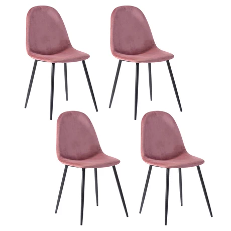 Pack 4 - Silla Comedor Charlton Terciopelo - Rosa