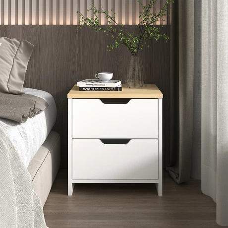 Velador de Dormitorio con 2 Cajones - vista alternativa