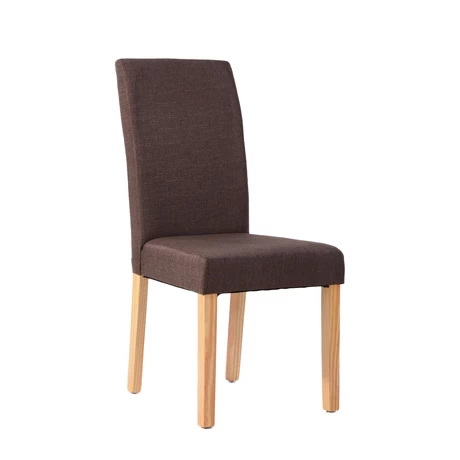 Silla de Comedor Acolchada con Tapiz de Tela Café