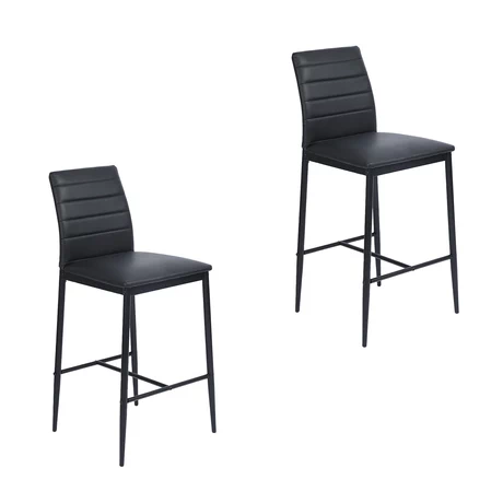 Pack 2 Sillas de Bar Boston Negro