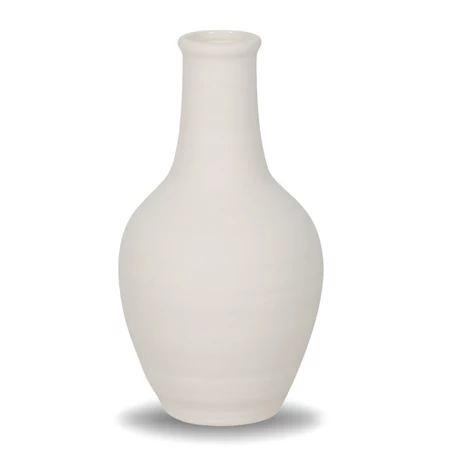 Florero Cerámica Blanco 17cm