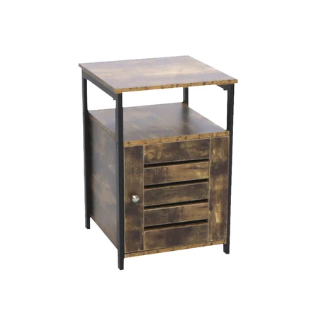 Velador Madera Acero 1 División Café