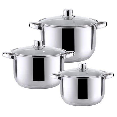 Batería Cocina 6 Piezas Acero Inoxidable Gris