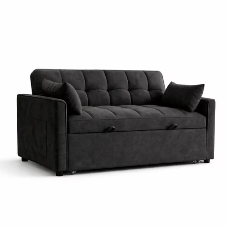 Sofá cama 77x135x93 cm Negro  - vista alternativa