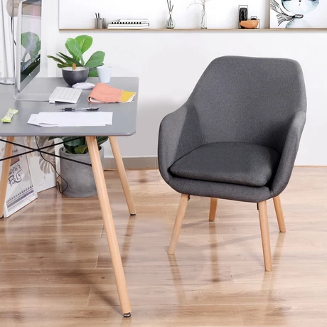 Sitial Cape de Tela con Apoyabrazos Gris