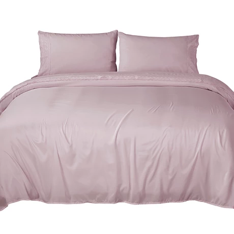 Sábana Broderie 2 Plazas Palo Rosa