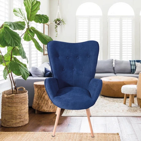 Sitial Kas Acolchado con Apoyabrazos Azul