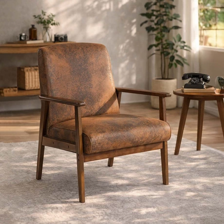 Poltrona Sitial Roma Suede Cafe - vista alternativa