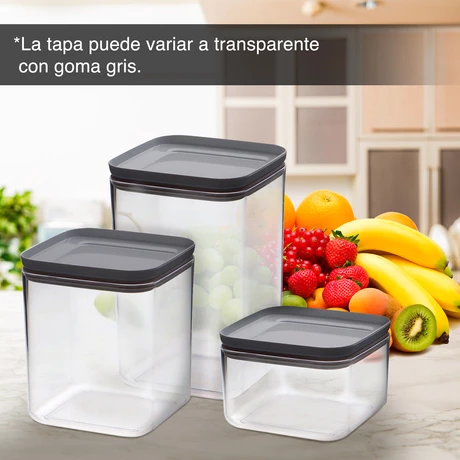 Set 6 Contenedores Herméticos Crystal Transparente