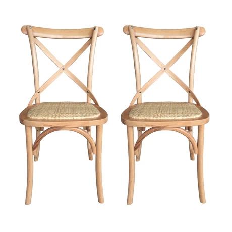 Pack 2 Sillas de Comedor Retro Cerezo
