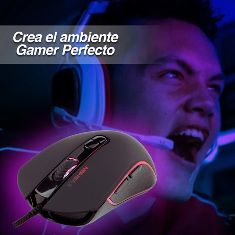 Mouse Gamer M14 3200 DPI Luces Led RGB USB Negro