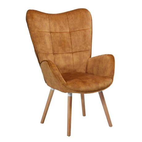 Sitial Bogdan Acolchado con Apoyabrazos Café