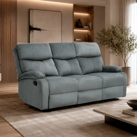 Berger Sofá reclinable Milan 3 cuerpos Gris