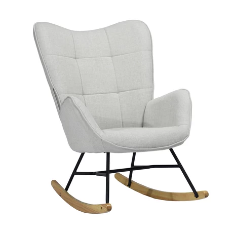Mecedora Sitial Kelan con Apoyabrazos Gris