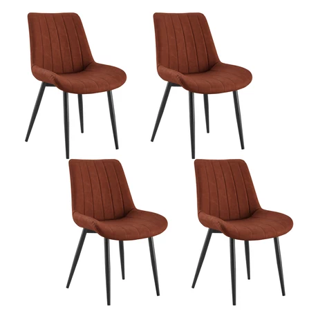 Pack 4 Silla Comedor Sitial Dorianna Café