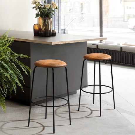 Pack 2 Pisos Bar Tipo Taburete Caramelo