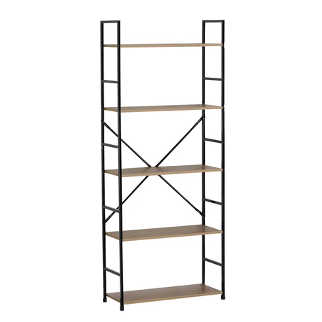 Estante Cruz 5 niveles Industrial 144x59x24 Cm Café