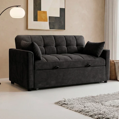 Sofá cama 77x135x93 cm Negro 