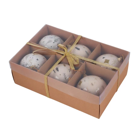 Set 6 Esferas Navidad Dorado