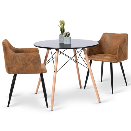 Comedor 2P Eames 80X74 + Sillas Elena