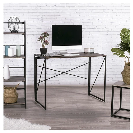 Escritorio Iron Mesa de Arrimo Plegable Negro