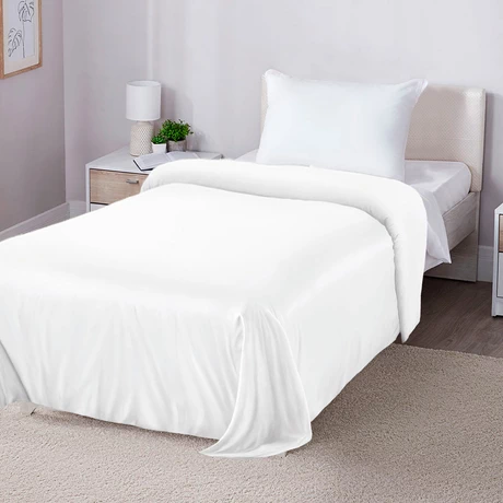 Juego de Sábanas Microfibra 1,5 Plaza Blanco