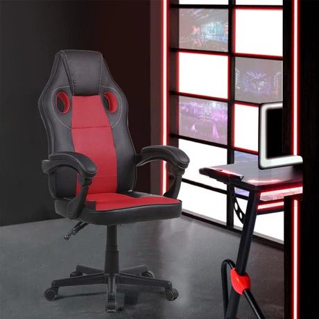 Silla Gamer Reclinable Altura Ajustable Rojo