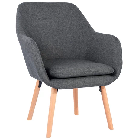 Sitial Cape de Tela con Apoyabrazos Gris