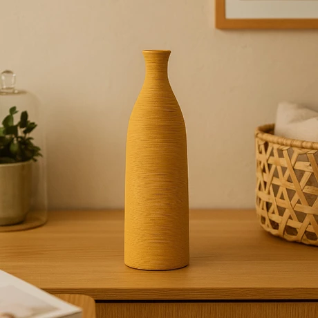 Florero Cerámica Amarillo Claro 25cm