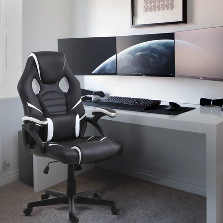 Silla Gamer Reclinable con Altura Regulable Blanco