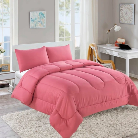 Plumón Liso Colors 2 Plazas Rosado