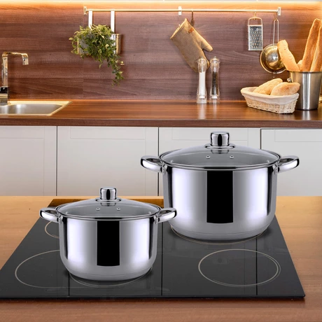 Batería Cocina 6 Piezas Acero Inoxidable Gris