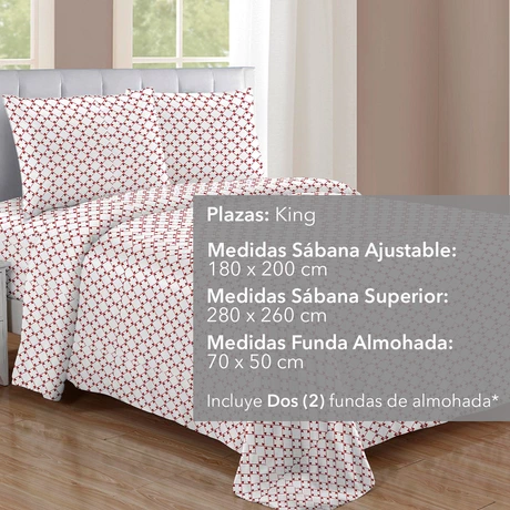 Juego de Sábanas de Microfibra King Size Mosaico