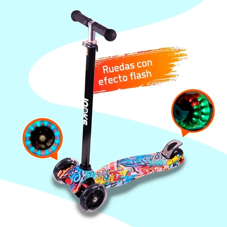 Scooter Monopatín Ajustable Light Wheels - Rojo