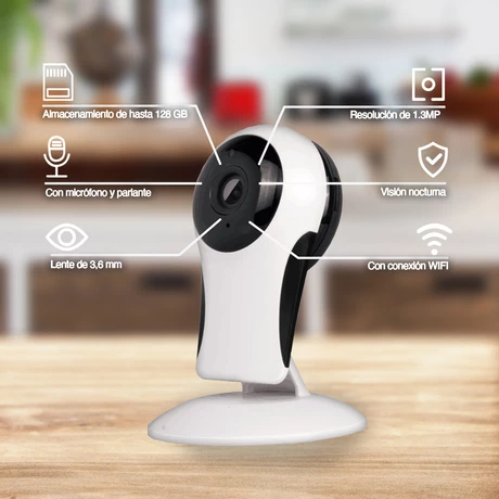 Cámara Interior IP WIFI 960P 355° Visión Nocturna