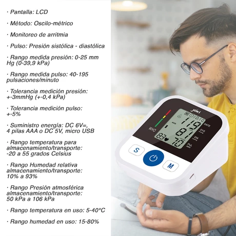 Toma Presión Digital Tensiómetro con Voz Inteligente